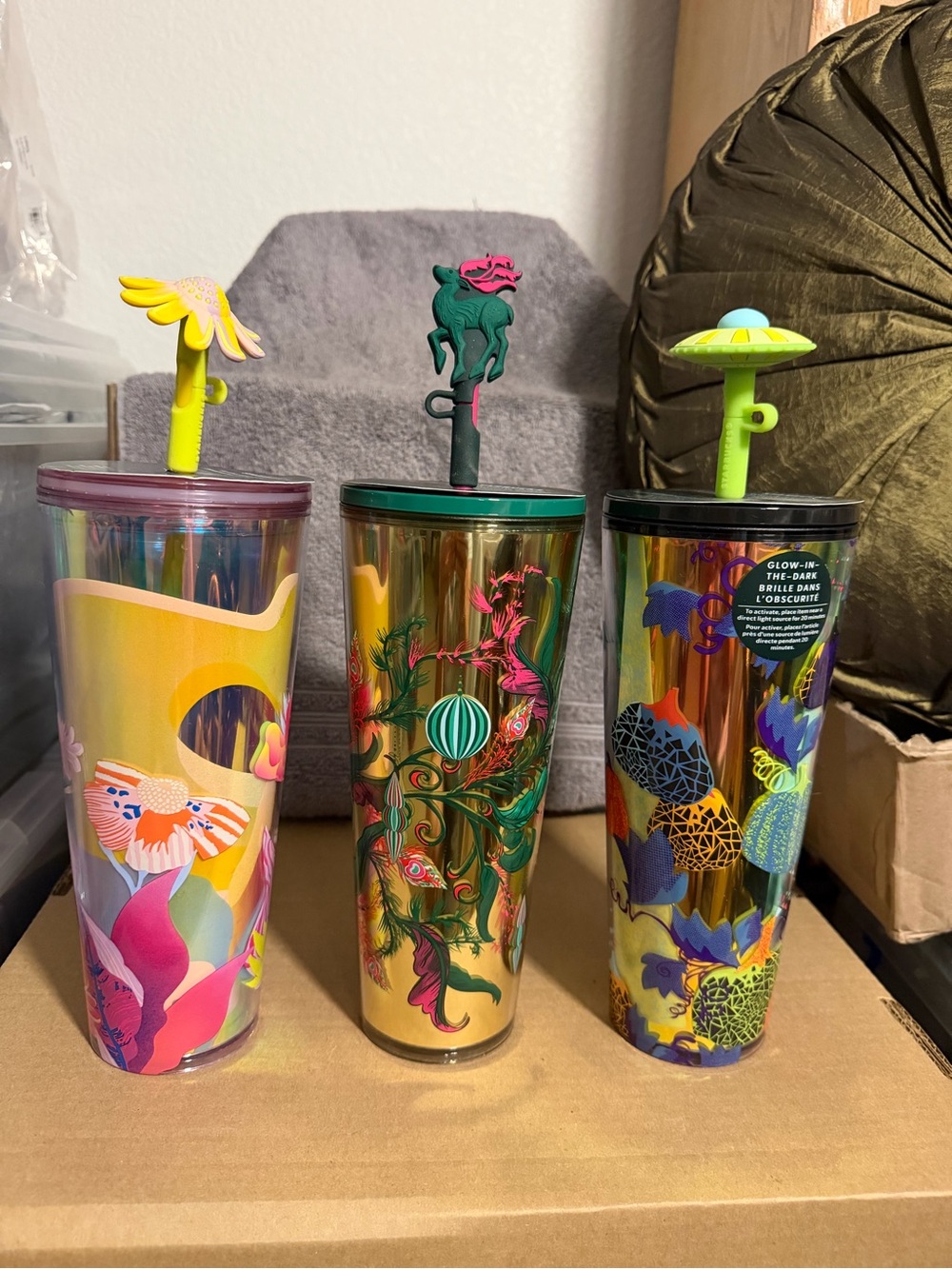 Choice of 1 Starbucks 24 oz Collectible Cup with Decorative Straw NWT